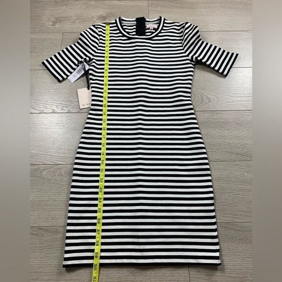 Aritzia Sunday Best Miller Stripe Short Sleeve Bodycon Dress - Picture 10 of 12